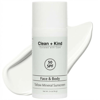 Tallow Mineral Sunscreen by Clean + Kind