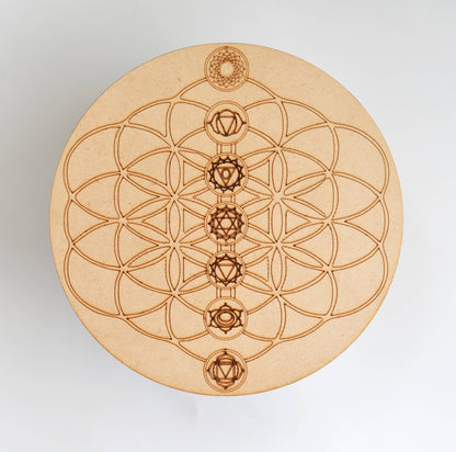 6" Dowsing Pendulum Board, Dowsing Board Grid Board  DestGlow