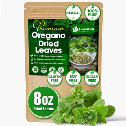 Premium Dried Oregano Leaves – 100% Pure, Non-GMO, Gluten-Free, Vegan – Aromatic Herb for Cooking, Seasoning, Sauces, and Pizza by FreshDrinkUS - Natural and Premium Herbal Tea