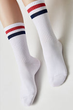Conte Cotton Long Socks Active 157 - Lurex Stripes - DestGlow