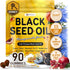 Black Seed Oil Gummies | Hair, Skin & Nail Nourishment | Pomegranate Flavor by FreshDrinkUS - Natural and Premium Herbal Tea