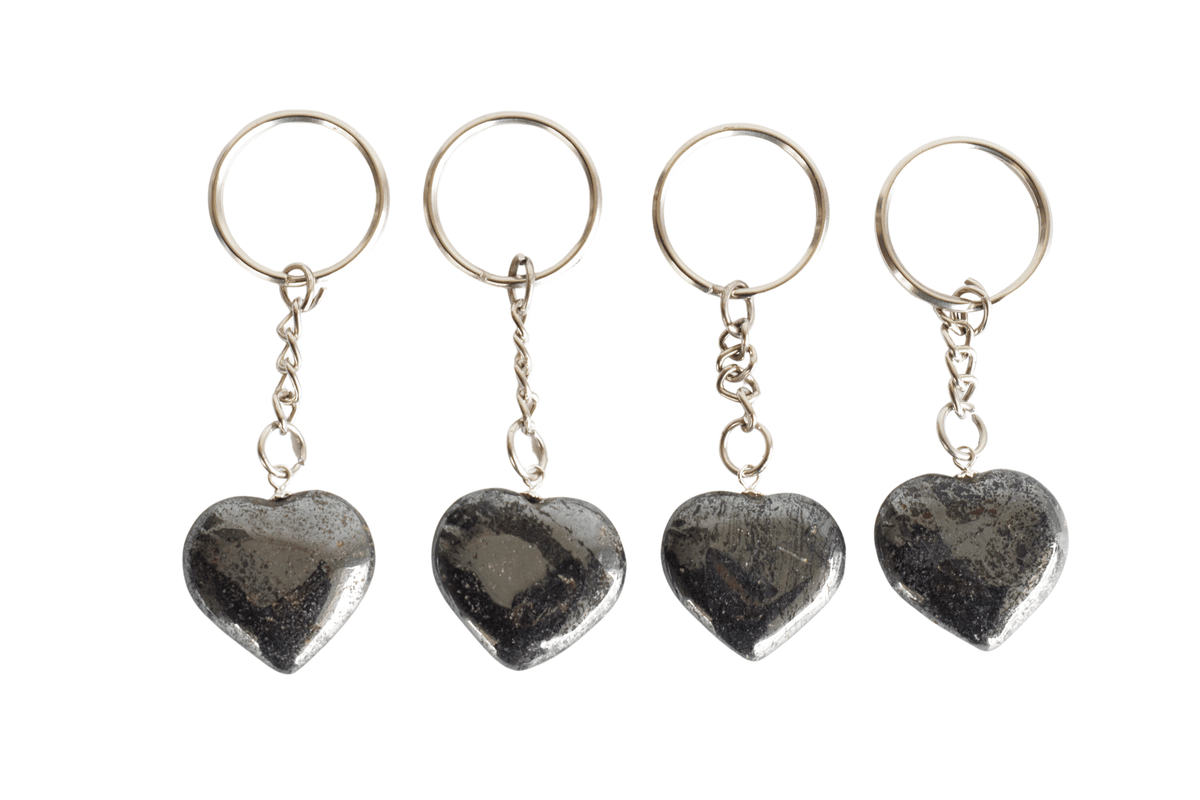 Hematite Key Chain, Gemstone Keychain Crystal Key Ring (Inspiration and Stress Relief)  DestGlow