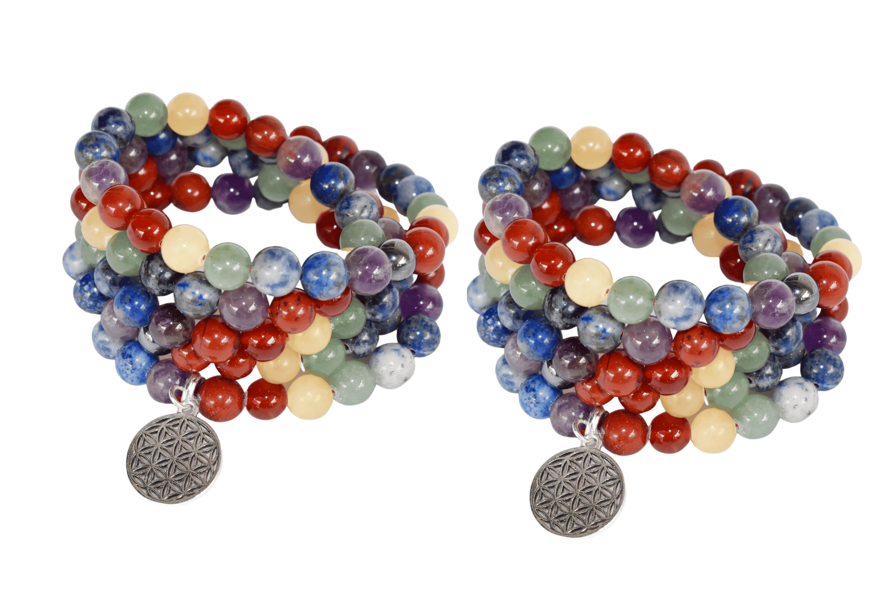 7 Chakra Beads Mala Bracelet, 108 Prayer Beads Necklace  DestGlow
