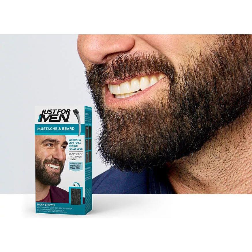Just for Men Mustache &amp; Beard, Dark Brown, 0.5 Oz by Pasteur Pharmacy