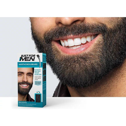 Just For Men Brush-In Color Gel for Mustache &amp; Beard, Real Black M-55 / 0.5 Oz by Pasteur Pharmacy