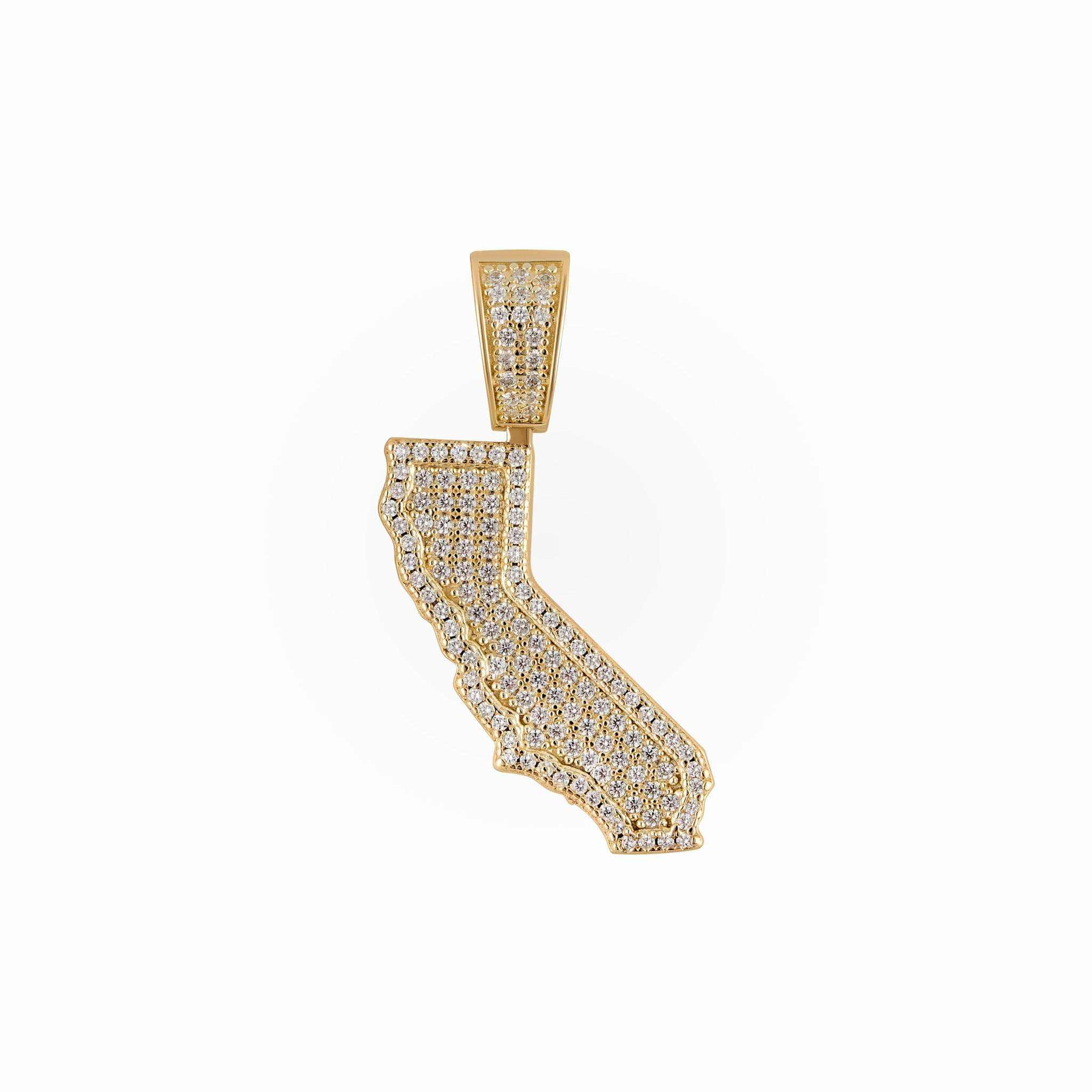 California State Pendant 925 Sterling Silver