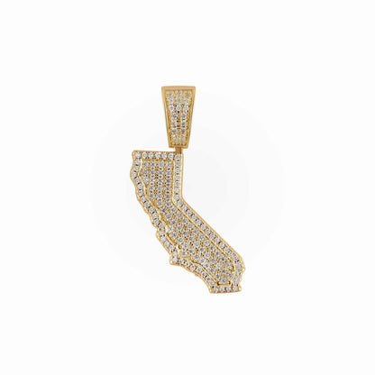 California State Pendant 925 Sterling Silver