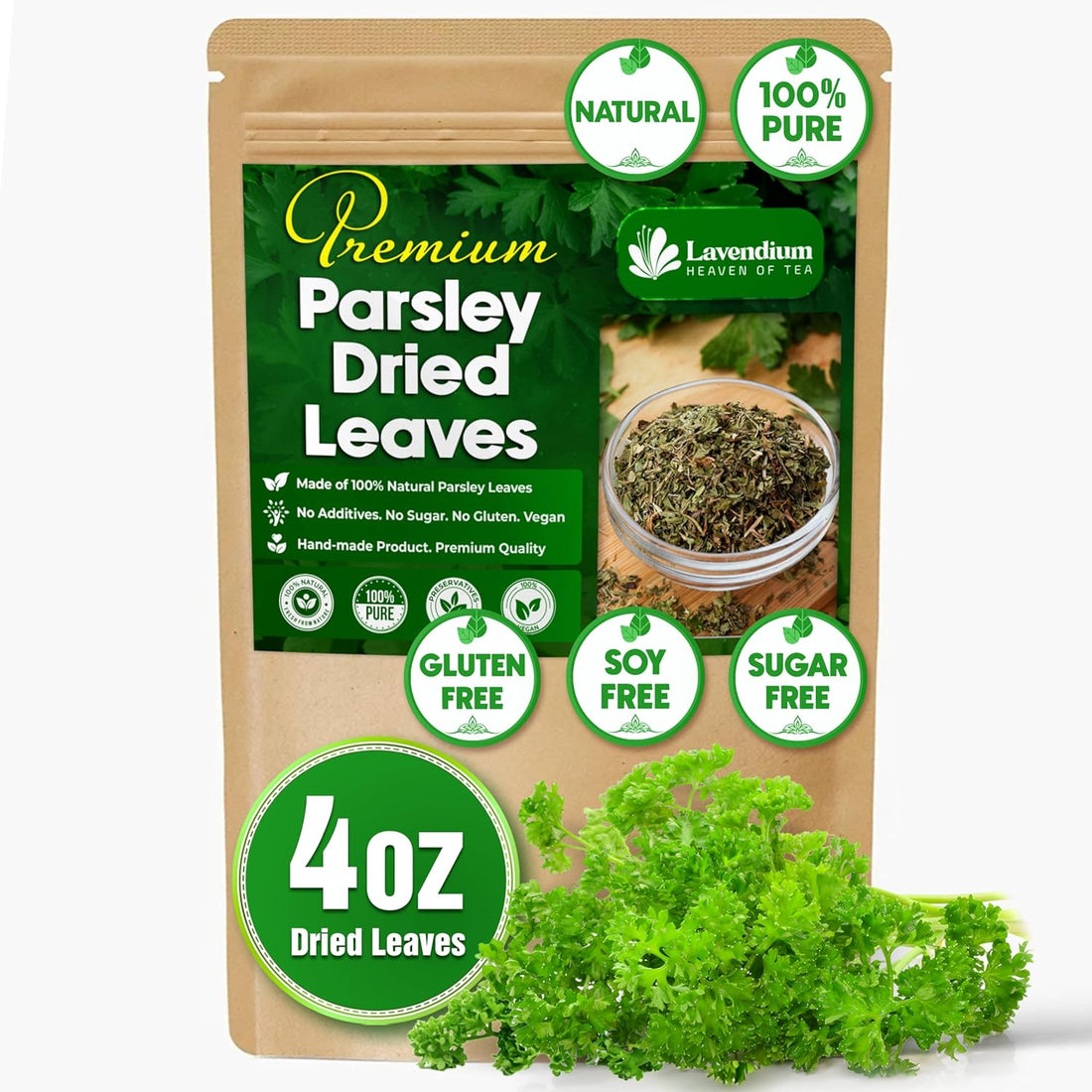 Premium Dried Parsley Leaves – 100% Pure, Non-GMO, Gluten-Free, Vegan – Aromatic Culinary Herb for Cooking, Garnish, and Seasoning by FreshDrinkUS - Natural and Premium Herbal Tea