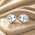 925 Sterling Silver Earrings with Pavé Setting CZ, Size 0.6*0.7cm, for Women  DestGlow