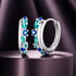 925 Sterling Silver Earrings with Pavé Setting and White Gold Plating for Women  DestGlow