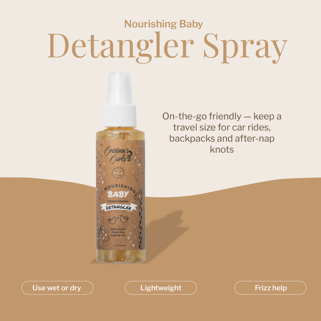 Nourishing Baby Detangler Spray by Cristina&