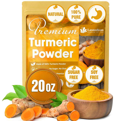 Turmeric Powder, 100% Natural & Pure, Ground, Seasoning Root Powder, No Additives, No Gluten, Vegan
