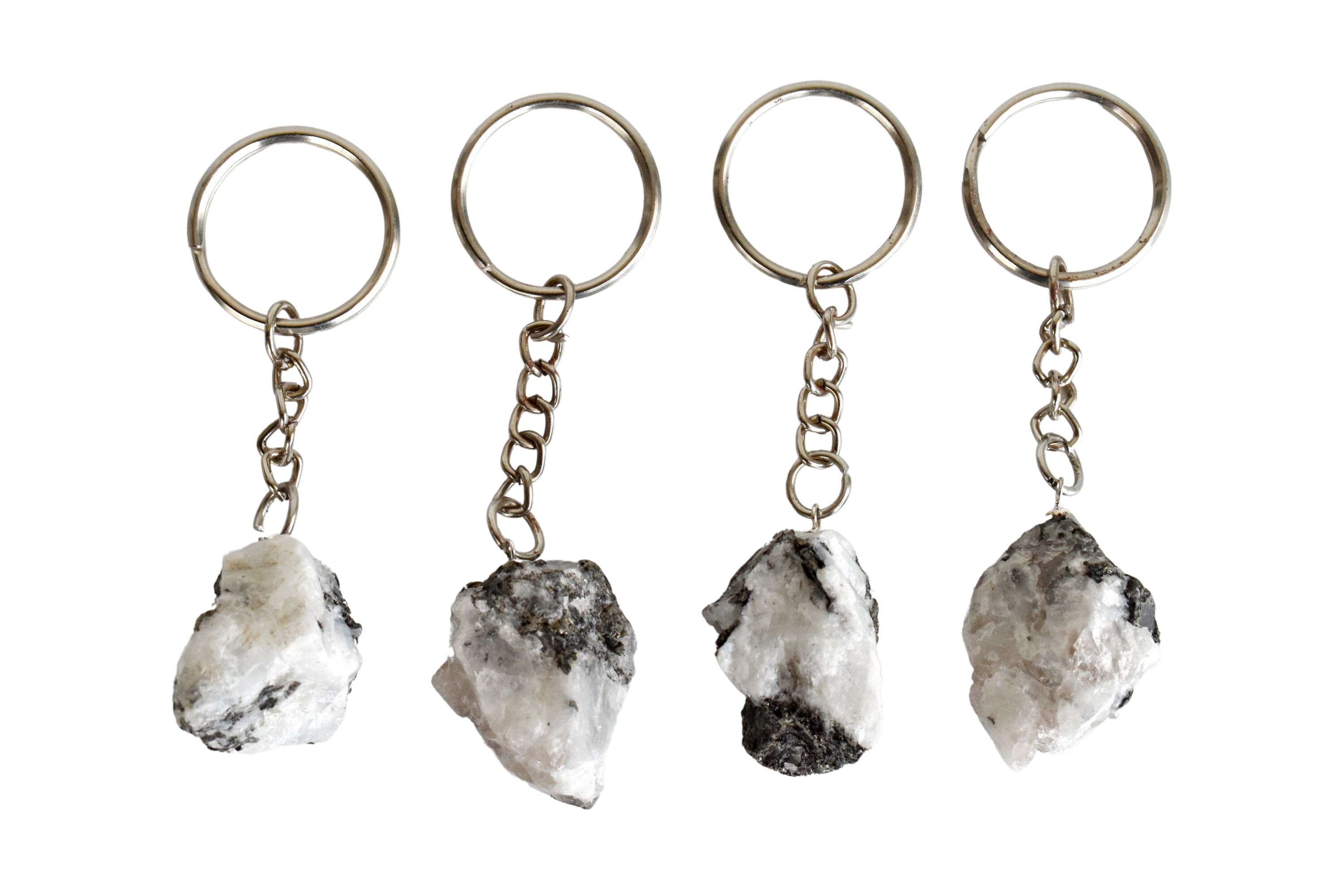 Rainbow Moonstone Key Chain, Gemstone Keychain Crystal Key Ring (Growth and Inspiration )  DestGlow