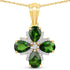 2.70 Carat Genuine Chrome Diopside and White Topaz .925 Sterling Silver Pendant by Bids.com