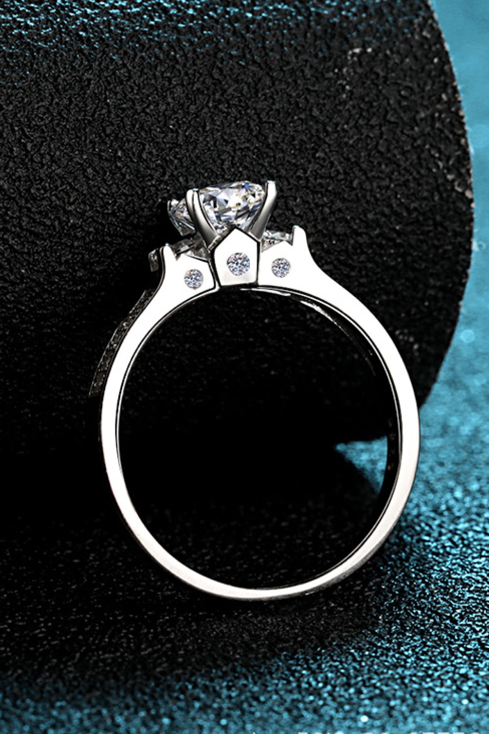 Lucky Charm Brilliant Round Cut Sparkala™ Rhodium-Plated Ring by Sparkala