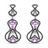 5.30 Carat Genuine Amethyst and Black Spinel .925 Sterling Silver Earrings by Bids.com