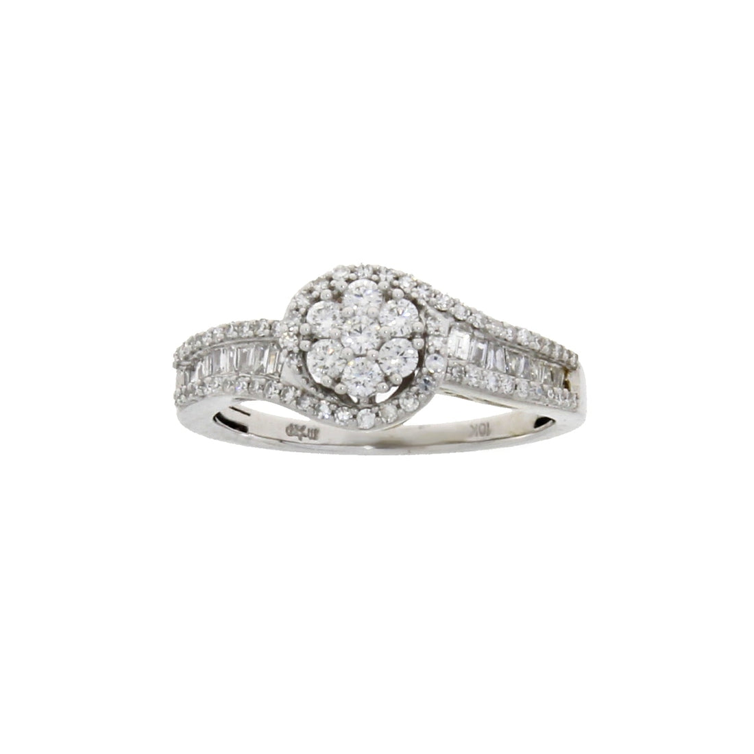 Genuine .50ct Diamond Eng Only 10KT White Gold by Bids.com