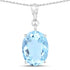 11.25 Carat Genuine Swiss Blue Topaz .925 Sterling Silver Pendant by Bids.com