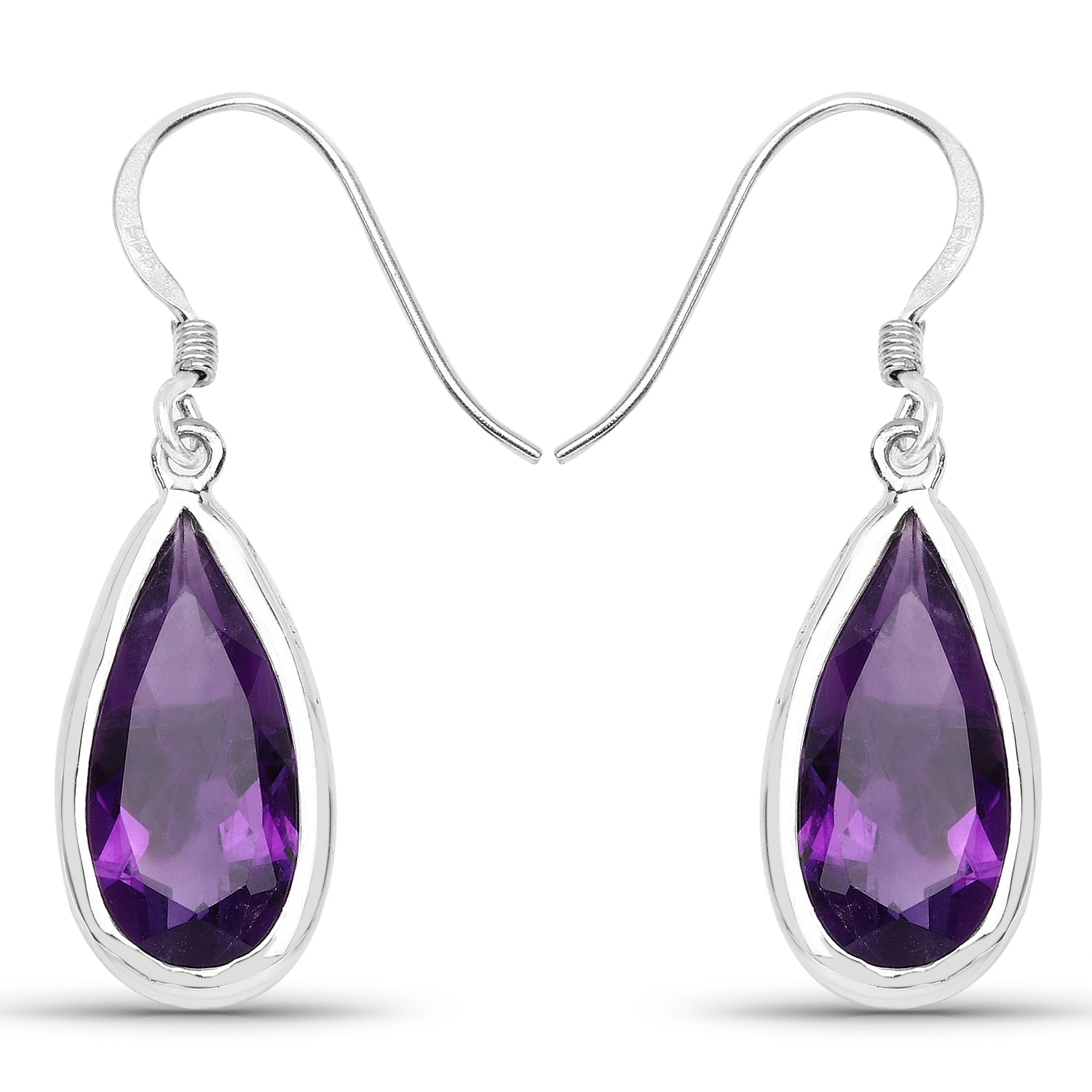 10.10 Carat Genuine Amethyst .925 Sterling Silver Earrings  DestGlow