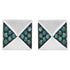 14K White Gold 1/4 Cttw Treated Blue Diamond Pyramid Stud Earring (Blue Color, SI1-SI2 Clarity) by Bids.com