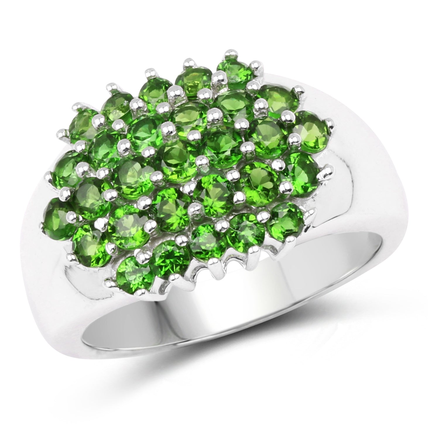 1.93 Carat Genuine Chrome Diopside .925 Sterling Silver Ring by Bids.com