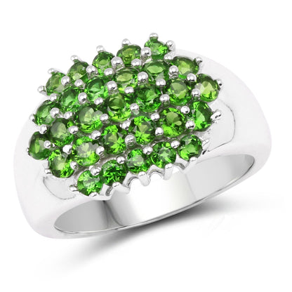 1.93 Carat Genuine Chrome Diopside .925 Sterling Silver Ring by Bids.com