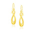 14k Yellow Gold Polished Earrings in Infinity Design by Bids.com
