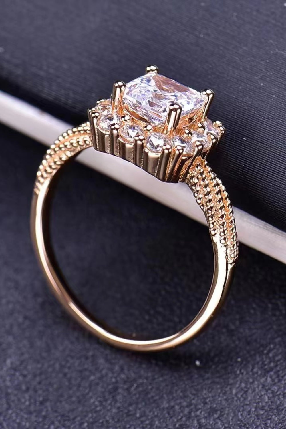 1 Carat Sparkala™ Twisted Ring (18k Rose Gold Over Pure Sterling Silver) by Sparkala