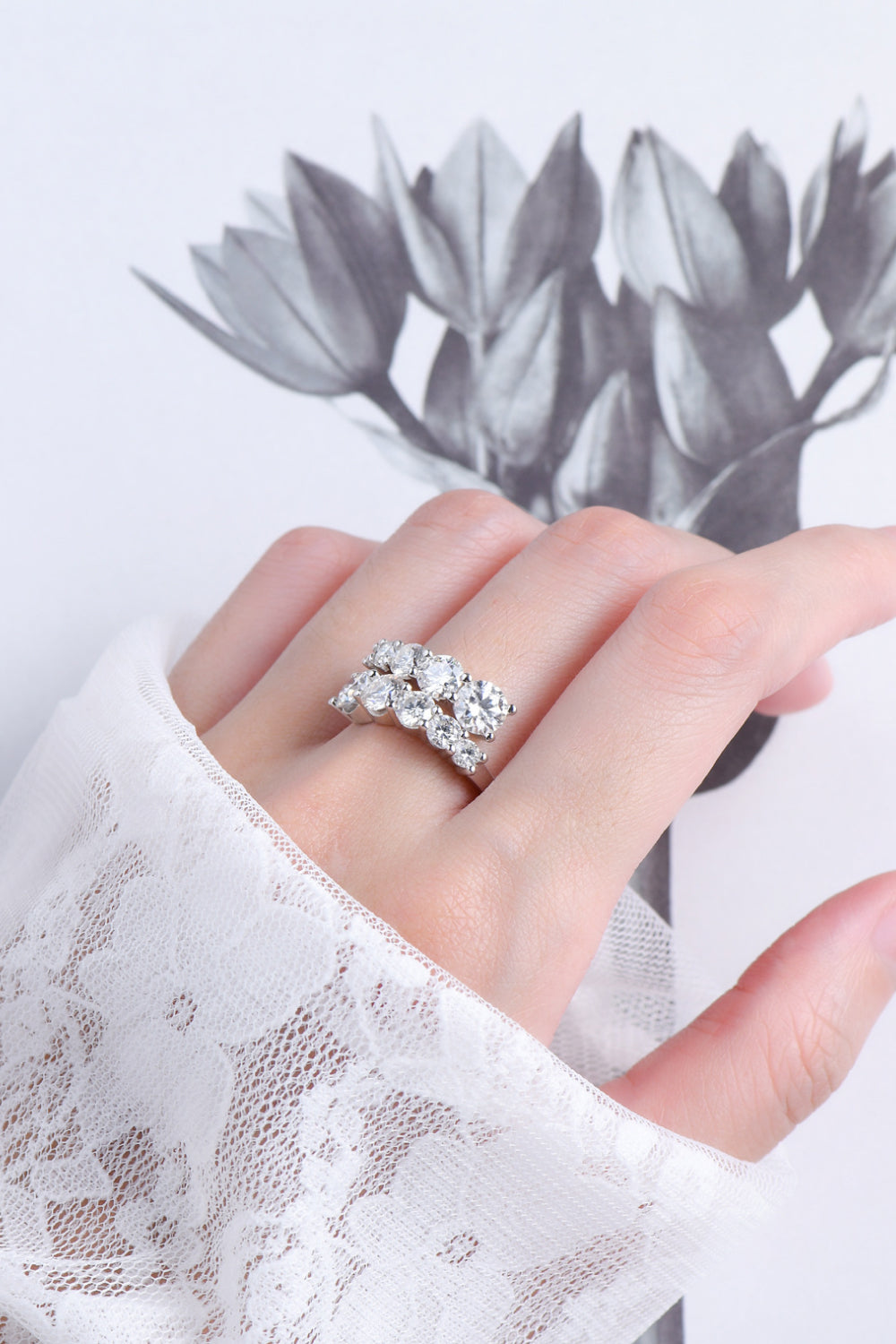 Multistone Sparkala™ Platinum or 18k Gold Over Pure Sterling Silver Ring by Sparkala