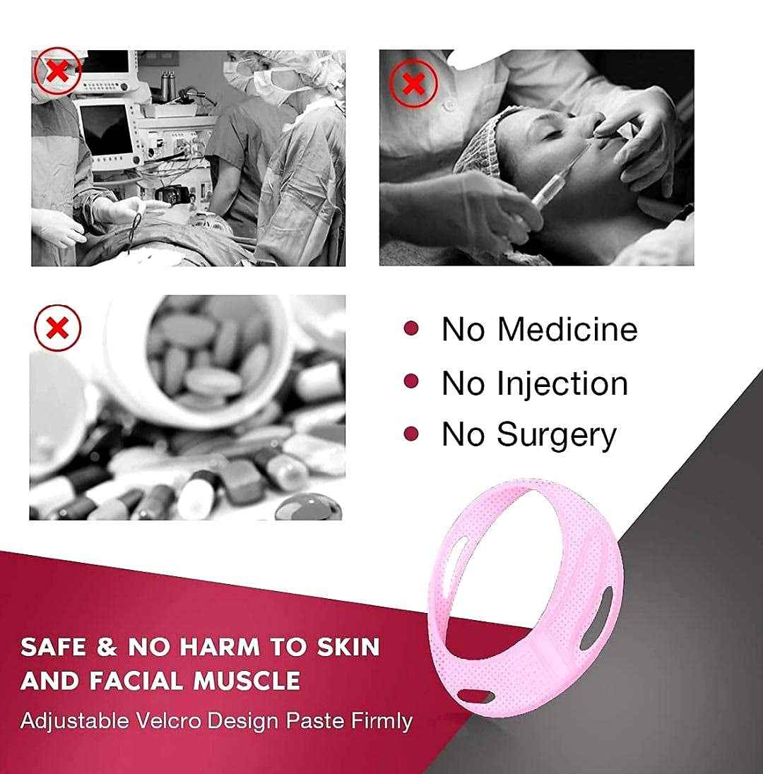 SLIM FACE SLIMMING BAND FACIAL BELT DOUBLE CHIN REDUCER V LINE FACE LIFT anti SNORE WRINKLE FACE BANDAGE DOUBLE CHIN STRAP SAGGING FACE CONTOUR JAWLINE TIGHTEN STRAP 1PK