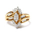 10K Two-Toned 1/2 Cttw Round And Baguette-Cut Composite Pear Head Diamond Ring (H-I Color, I2-I3 Clarity) - Ring Size 7 by Bids.com