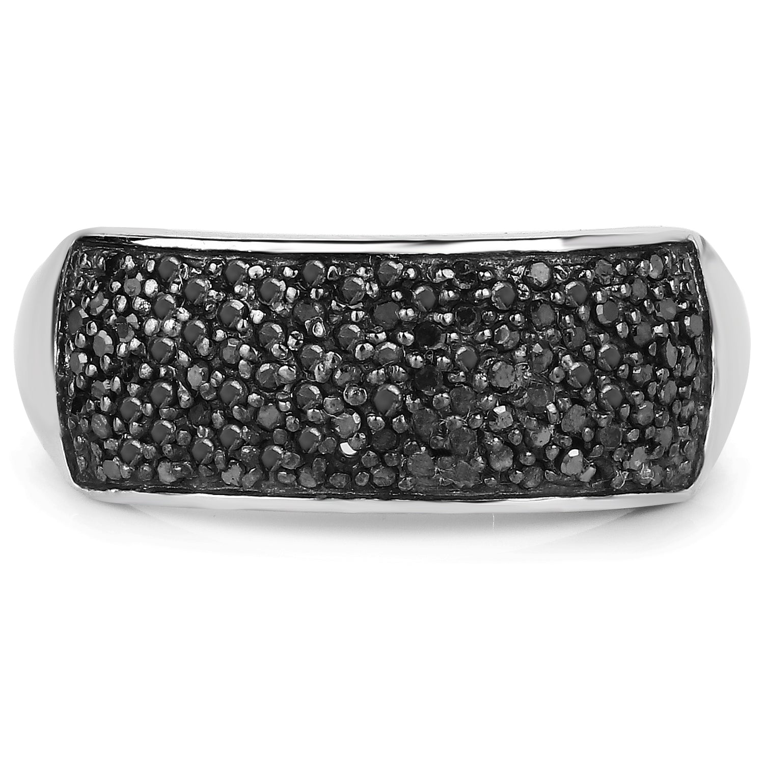 0.43 Carat Genuine Black Diamond .925 Sterling Silver Ring by Bids.com