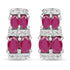 3.20 Carat Glass Filled Ruby .925 Sterling Silver Earrings by Bids.com
