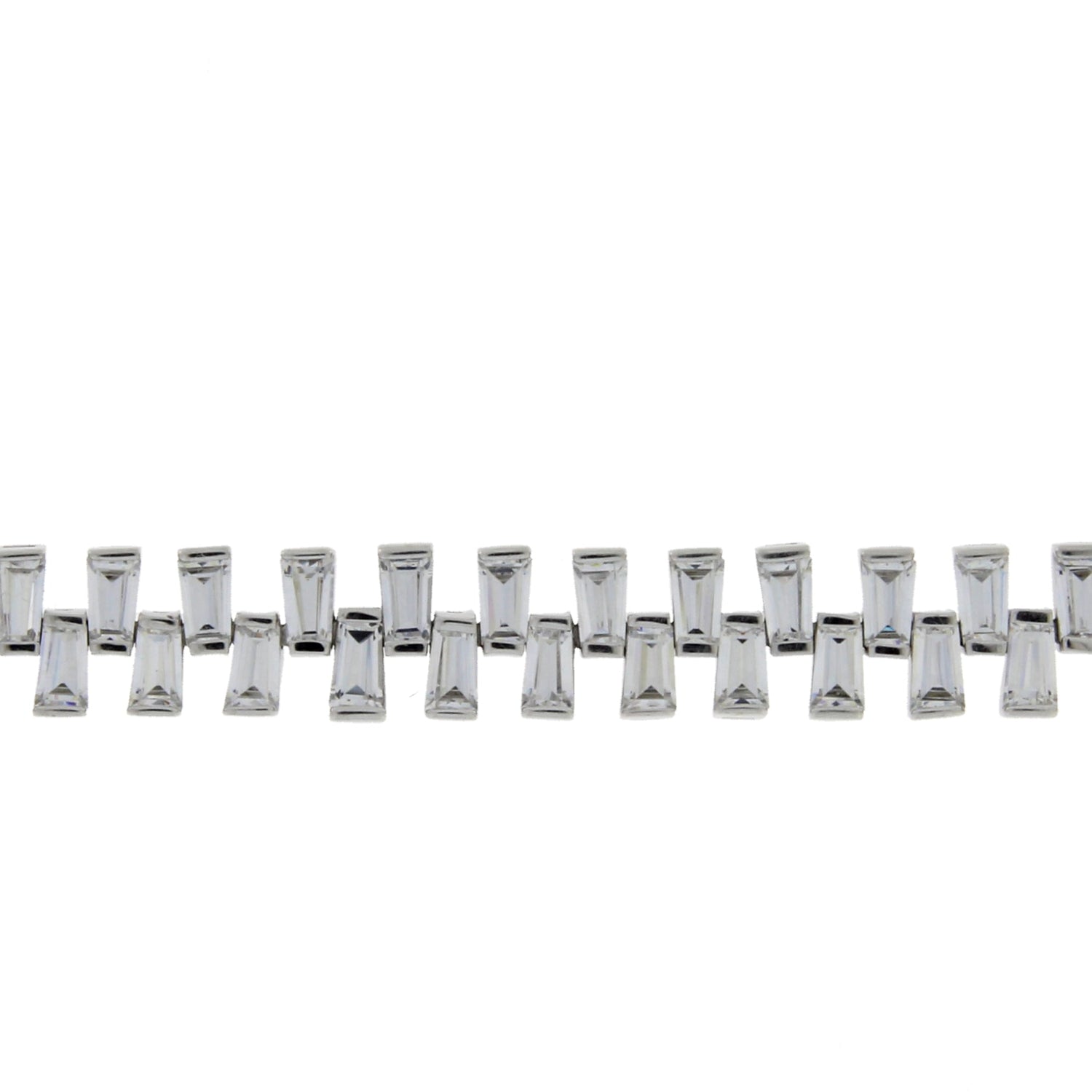 Natural Cubic Zirconium Tennis Bracelet Sterling Silver by Bids.com