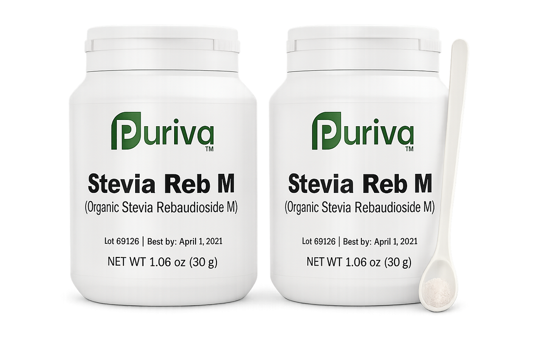 Stevia Reb M powder, (Reb-M | Rebaudioside M), 60 grams | 2,000 servings, Puriva Nutrition by Puriva Nutrition
