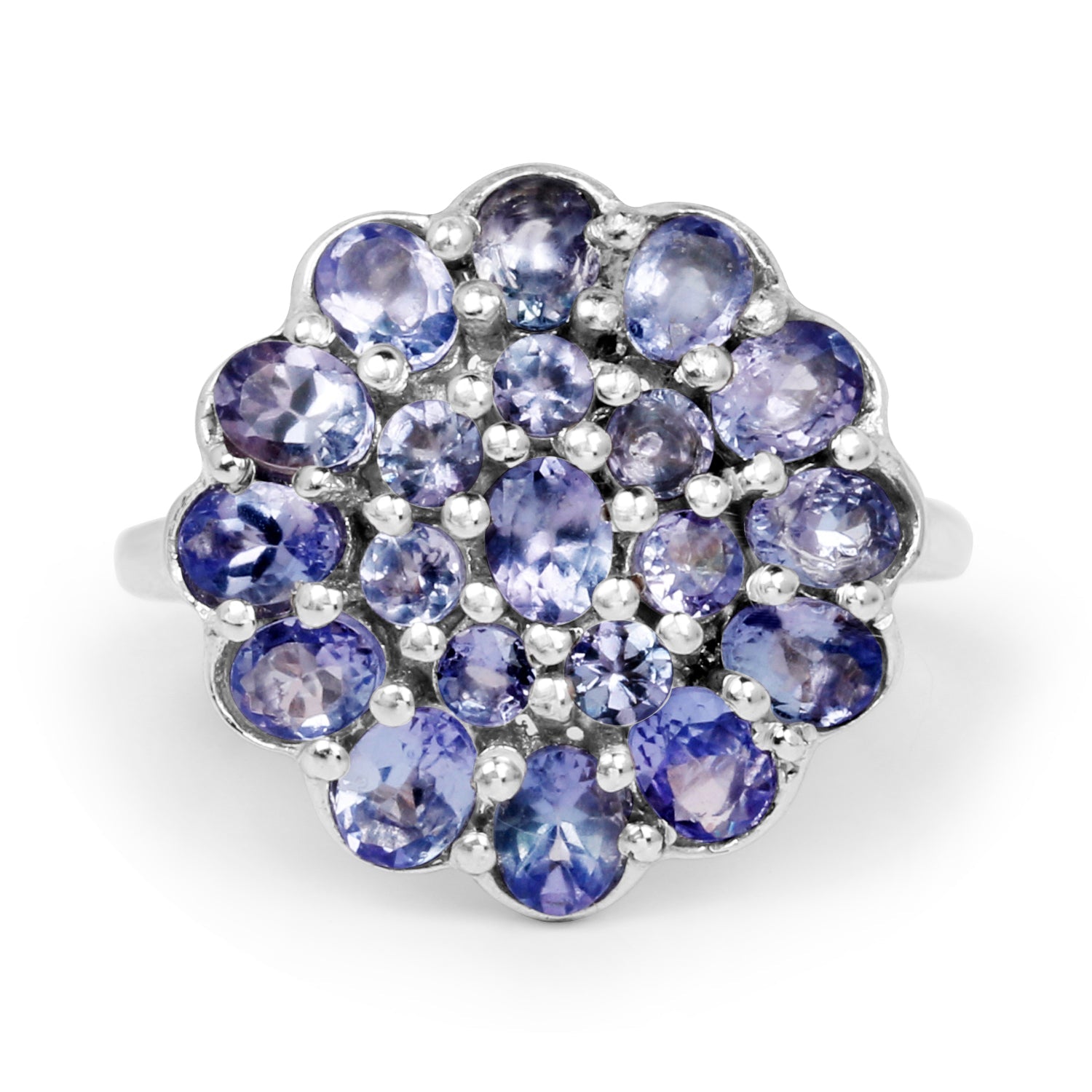 2.70 Carat Genuine Tanzanite .925 Sterling Silver Ring by Bids.com