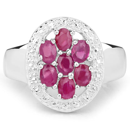 1.54 Carat Genuine Ruby .925 Sterling Silver Ring by Bids.com