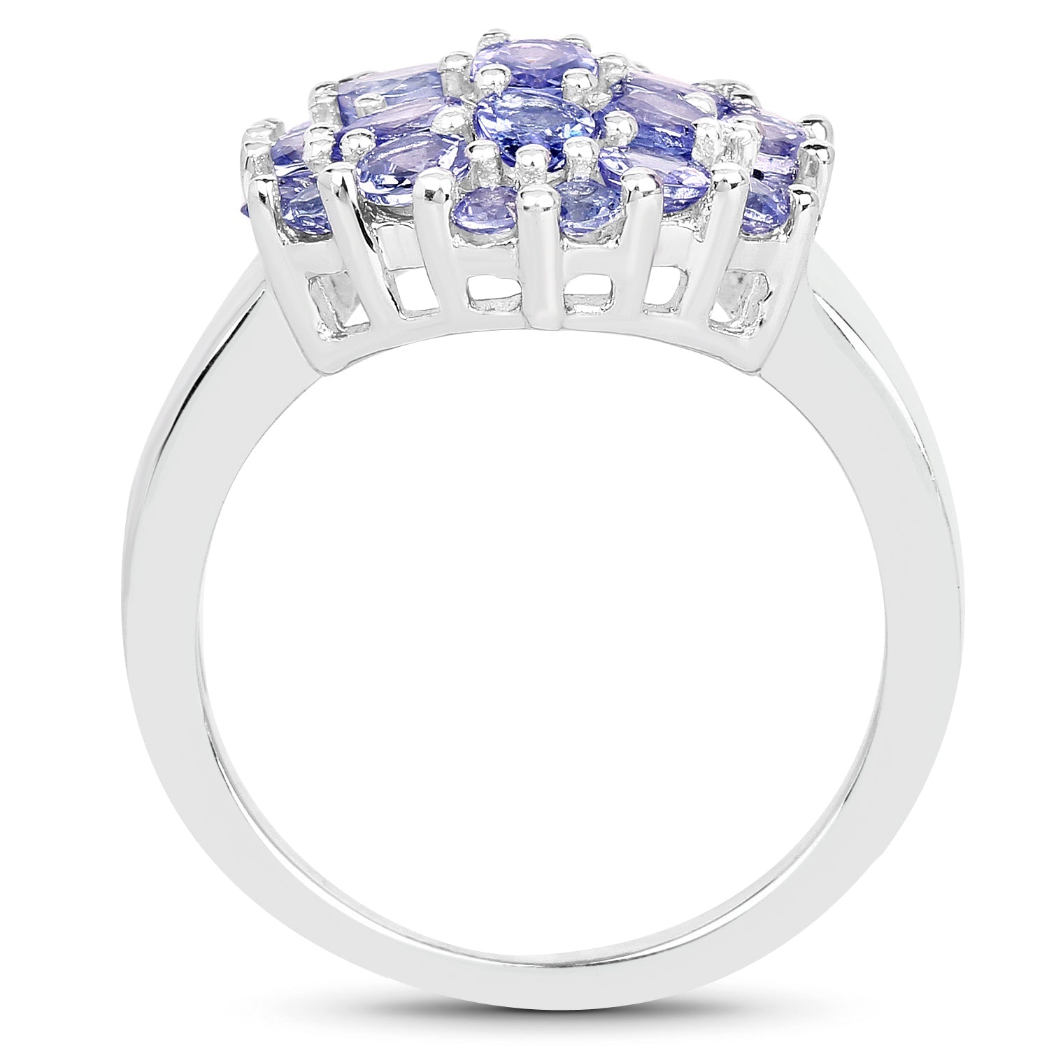 2.03 Carat Genuine Tanzanite .925 Sterling Silver Ring by Bids.com