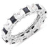 3.60 Carat Genuine Blue Sapphire and White Topaz .925 Sterling Silver Ring by Bids.com