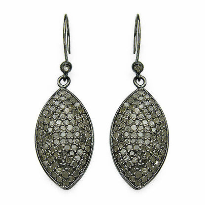 2.82 Carat Genuine Diamond .925 Sterling Silver Earrings by Bids.com