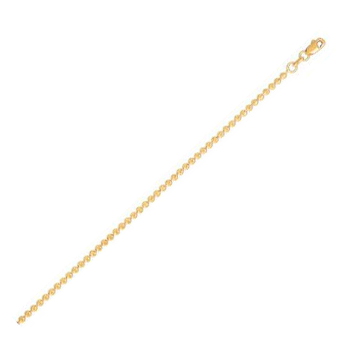 Moon Cut Bead Chain in 14k Yellow Gold (2.00 mm) by Bids.com