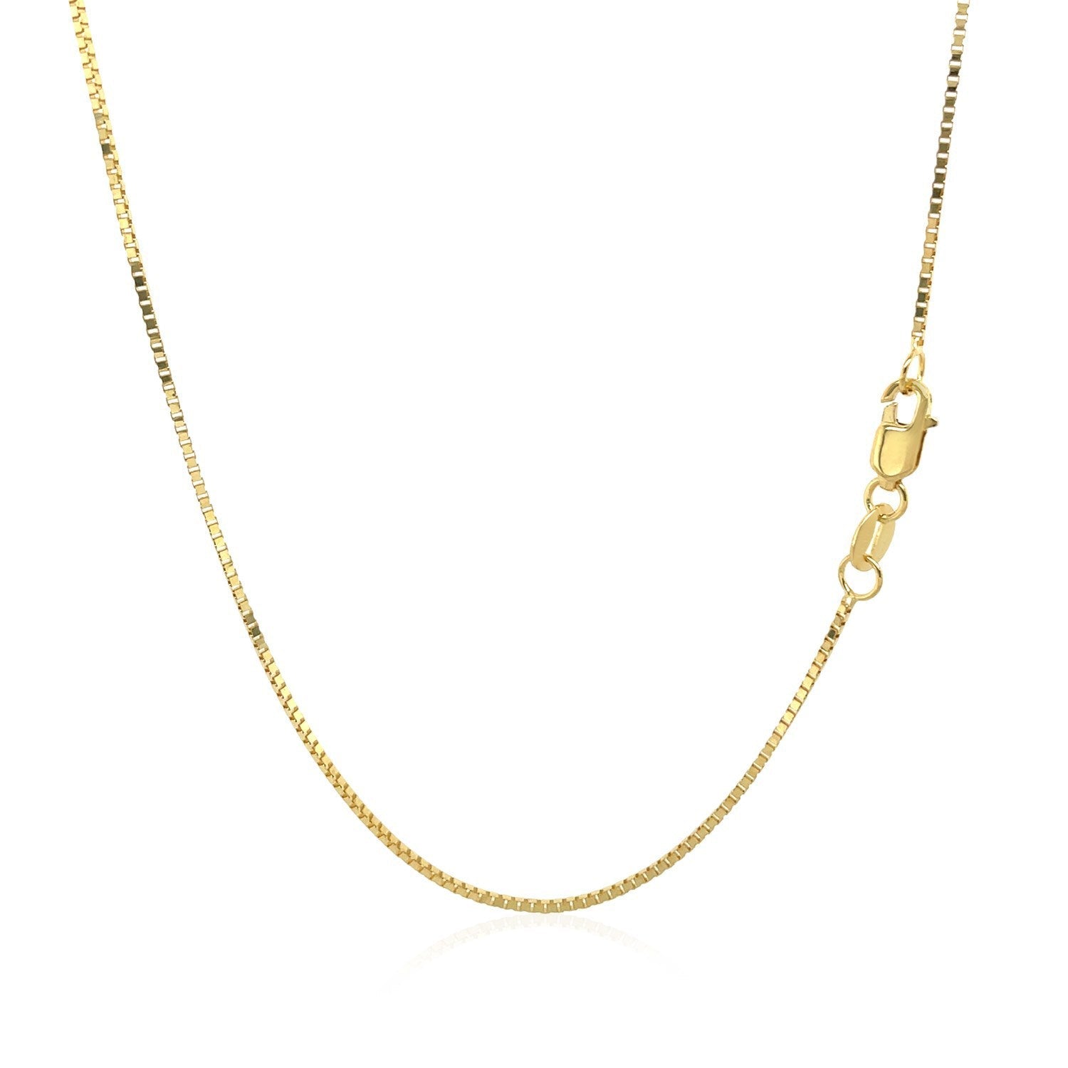 14k Yellow Gold Classic Box Chain 0.8mm by Bids.com