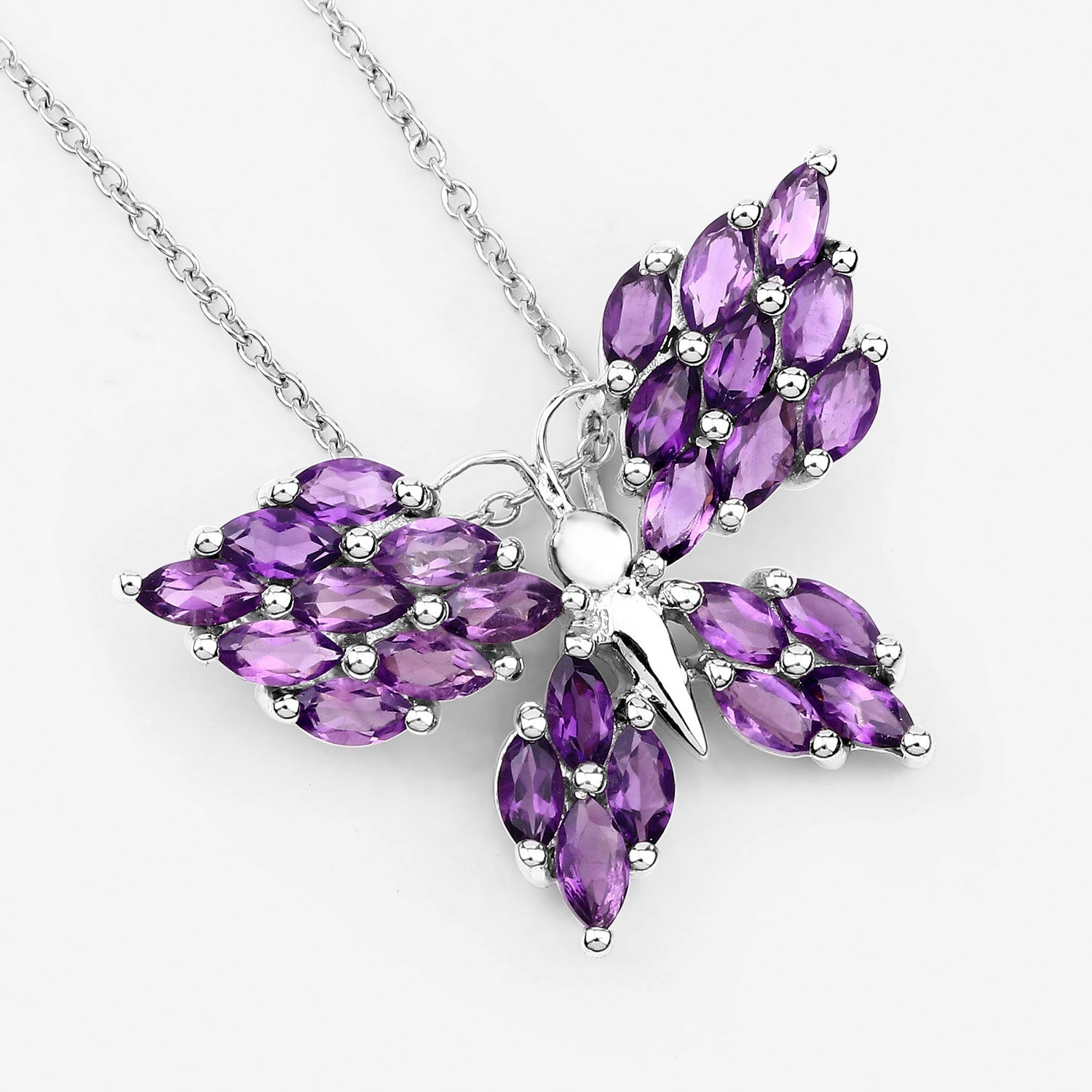 3.90 Carat Genuine Amethyst .925 Sterling Silver Pendant by Bids.com