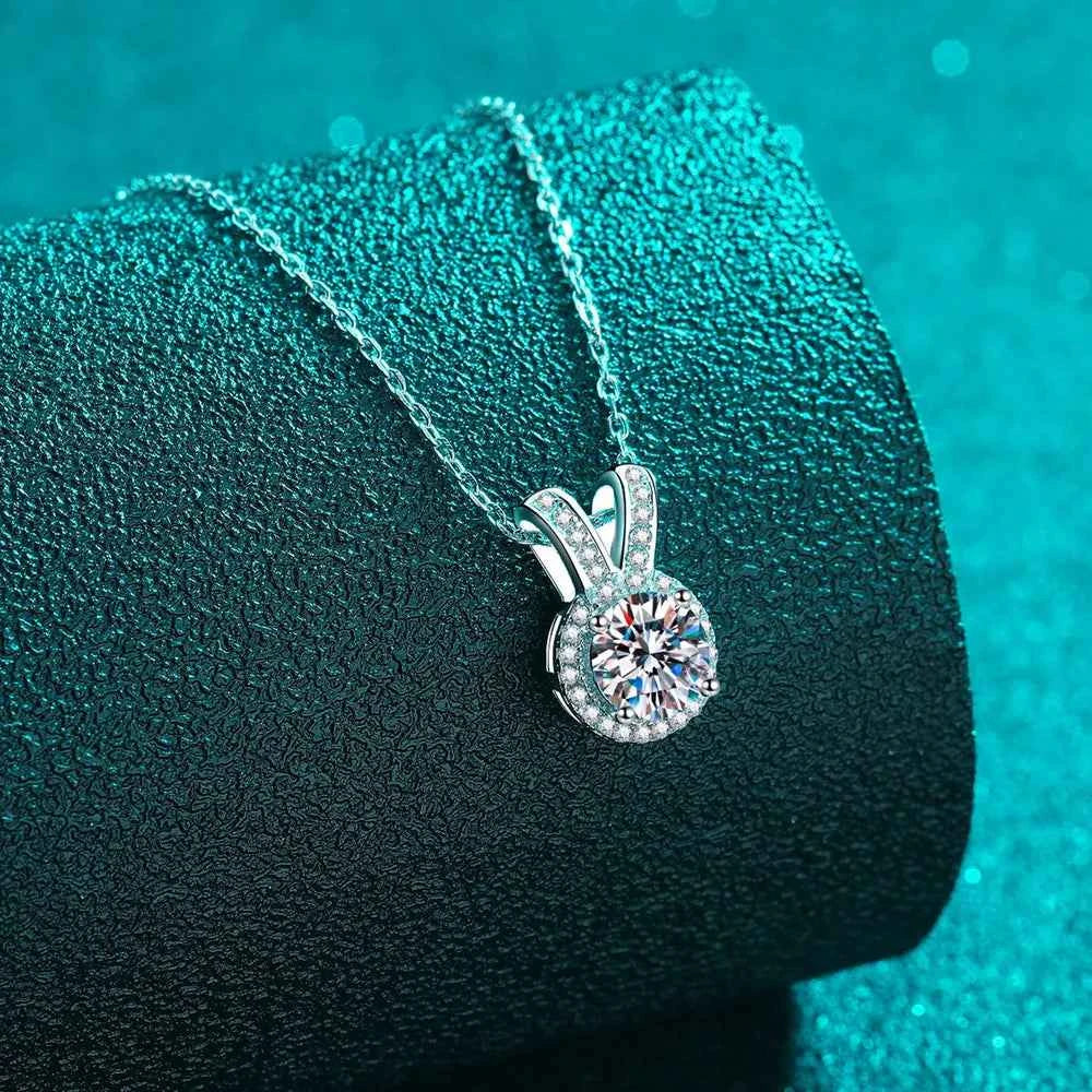 1 Carat Sparkala™ Rabbit Ears Shape Pendant Necklace