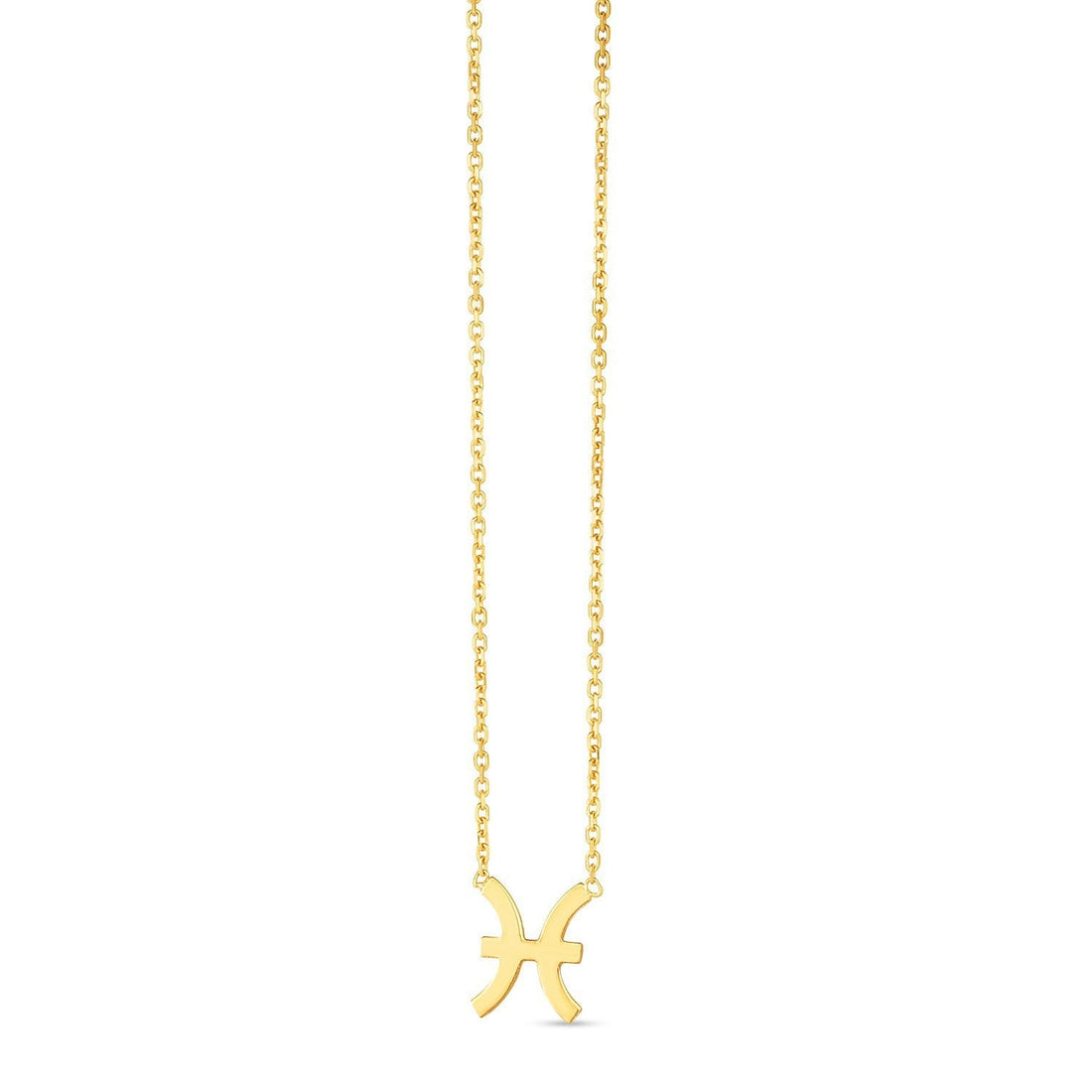 14K Yellow Gold Pisces Necklace  DestGlow
