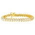 18K Yellow Gold 4.0 Cttw Round-Cut Diamond S-Link 7" Inch Tennis Bracelet (I-J Color, SI1-SI2 Clarity) by Bids.com