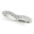 14k White Gold Diamond Curved Design Wedding Band (1/4 cttw) by Bids.com