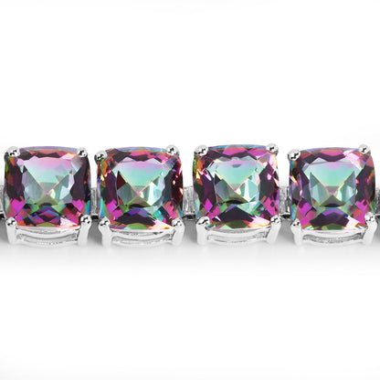 48.93 Carat Genuine Rainbow Quartz .925 Sterling Silver Bracelet by Bids.com