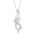 Espira 10K White Gold 1/5 cttw Round Cut Diamond Swirl Pendant Necklace (J-K, I1-I2) 