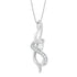 Espira 10K White Gold 1/5 cttw Round Cut Diamond Swirl Pendant Necklace (J-K, I1-I2) by Bids.com